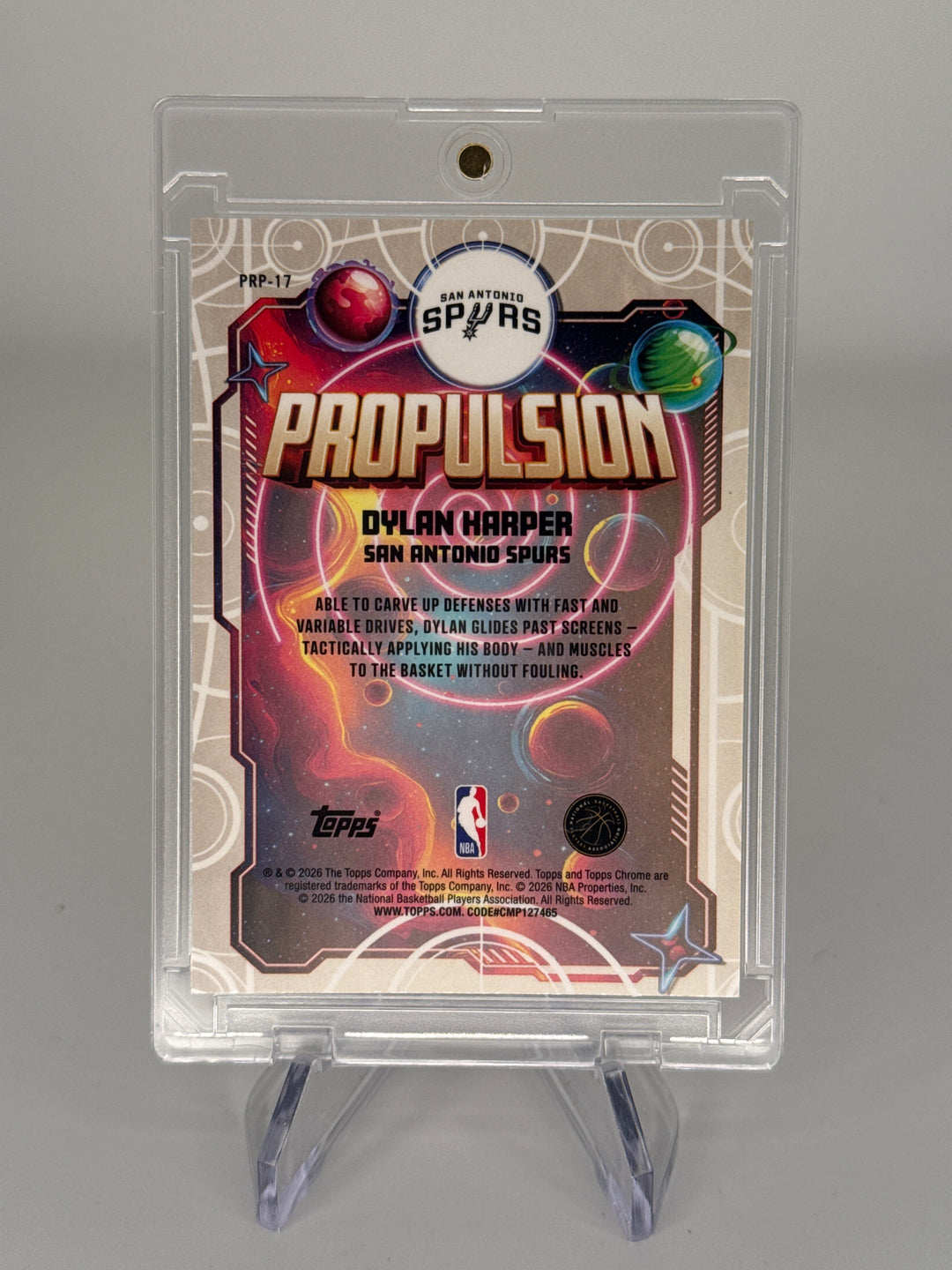 Dylan Harper 2026 Topps Chrome Cosmic Propulsion Purple Nebula Refractor Rookie, 022/150