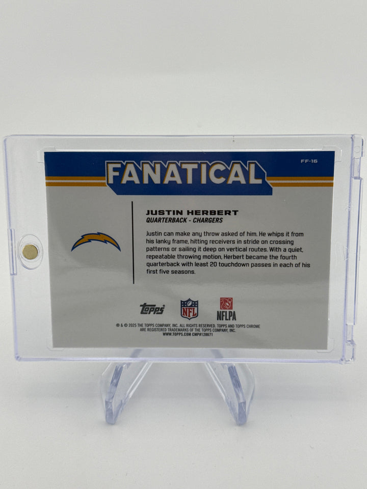 Justin Herbert 2025 Topps Chrome Fanatical SSP Case Hit