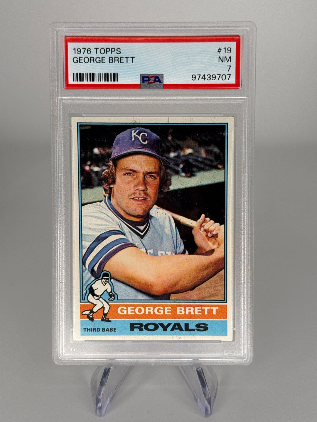 George Brett 1976 Topps, PSA 7