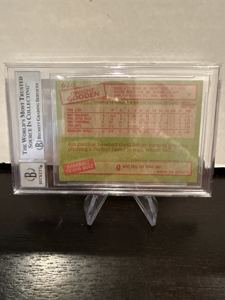 Dwight Gooden 1985 Topps, BGS Authentic Auto