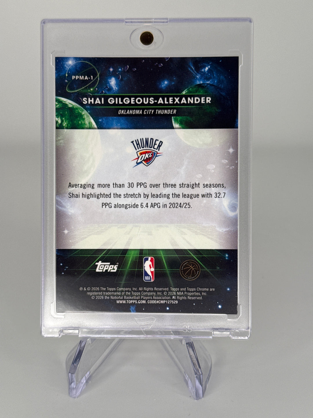Shai Gilgeous-Alexander 2026 Topps Chrome Cosmic Planetary Pursuit Mars SSP Case Hit