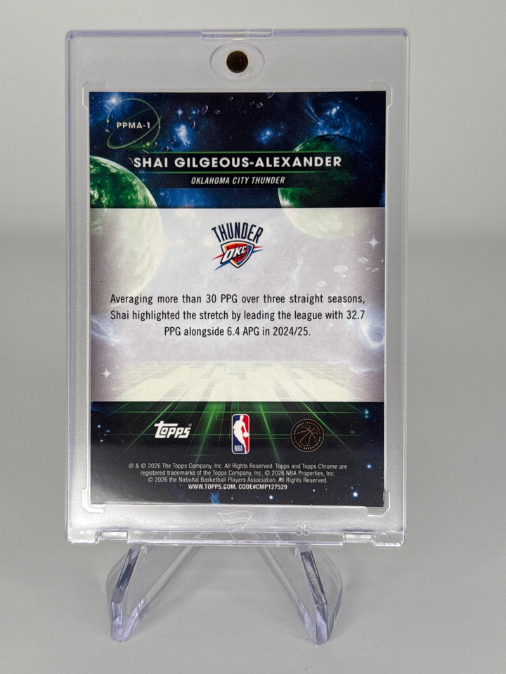 Shai Gilgeous-Alexander 2026 Topps Chrome Cosmic Planetary Pursuit Mars SSP Case Hit