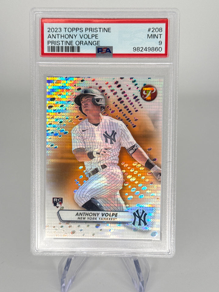 Anthony Volpe 2023 Topps Pristine Orange Rookie, 10/25, PSA 9 Mint