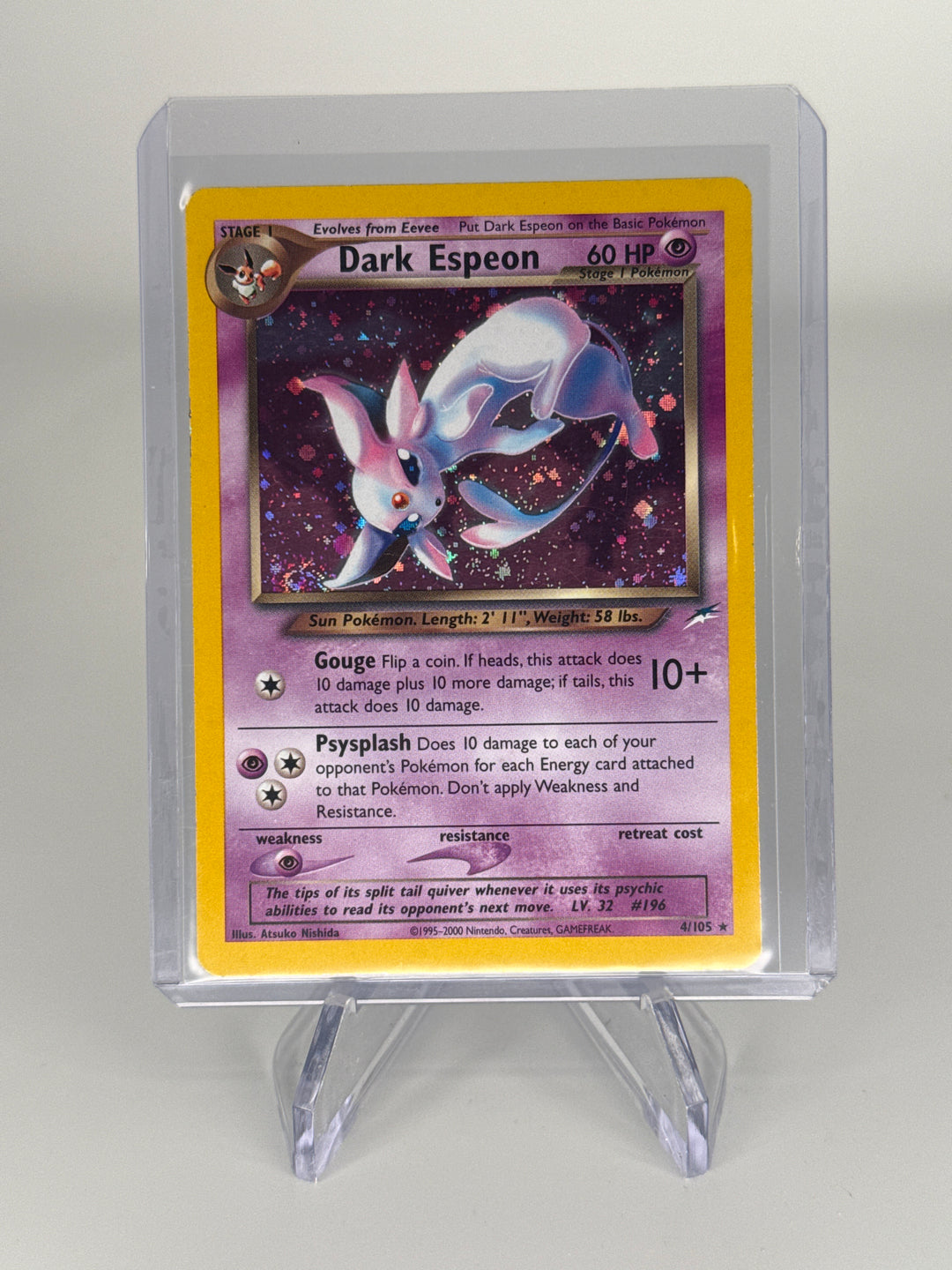 Pokemon TCG 2002 Dark Espeon Neo Destiny Holo, 4/105
