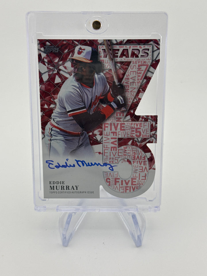 Eddie Murray 2026 Topps Series One 75 Years of Topps Red Auto, 4/5