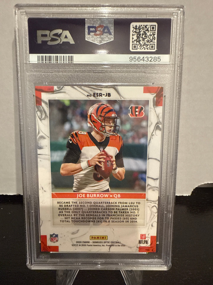 Joe Burrow 2020 Panini Donruss Optic Elite Series Rookie, PSA 10 Gem Mint