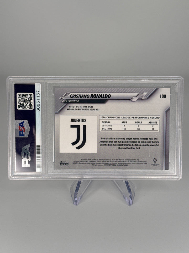 Cristiano Ronaldo 2019 Topps Chrome Champions League Sapphire Edition SP, PSA 9 Mint