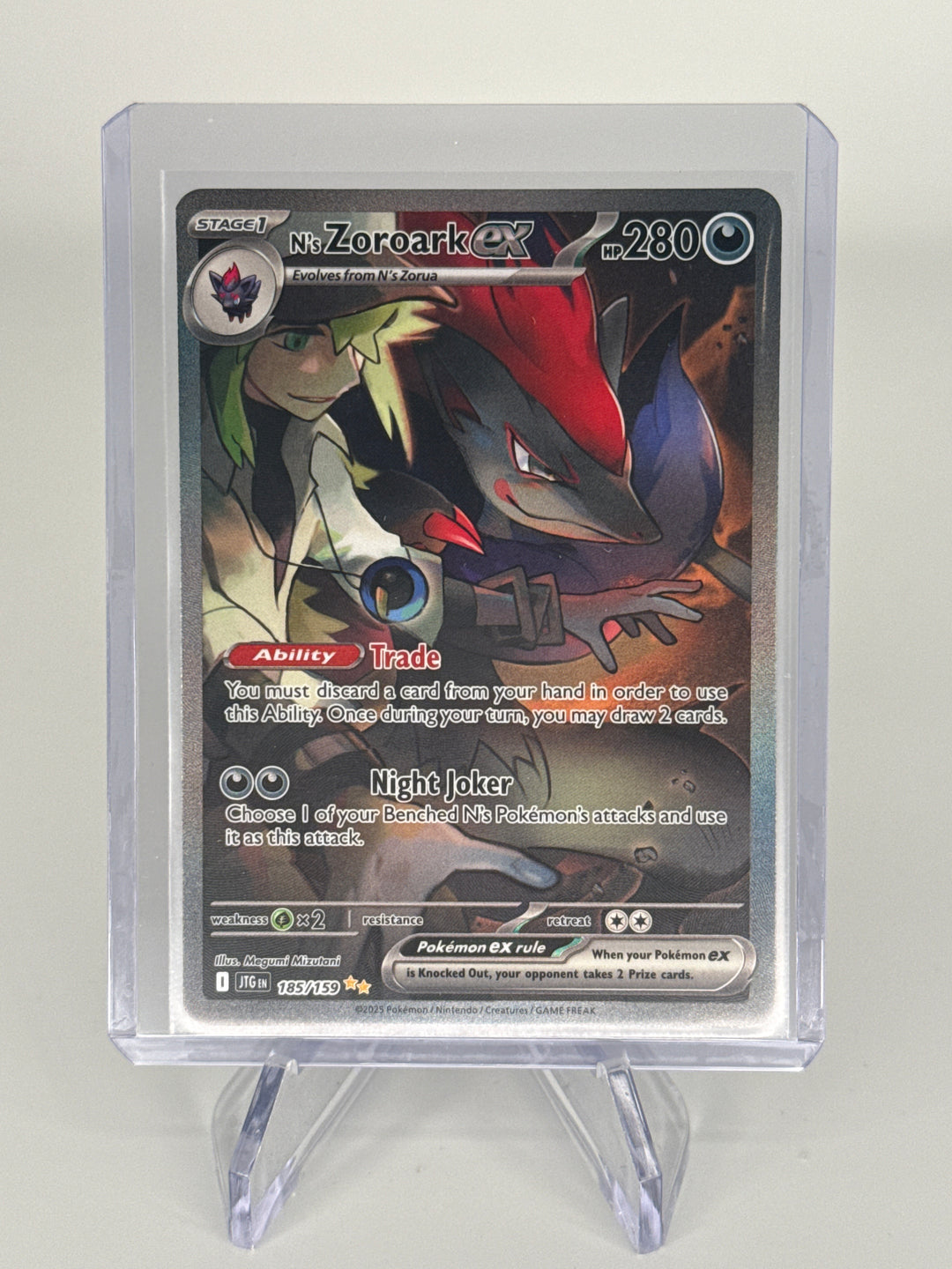 Pokemon TCG 2025 N's Zoroark EX Journey Together Full Art Special Illustration Rare, 185/159