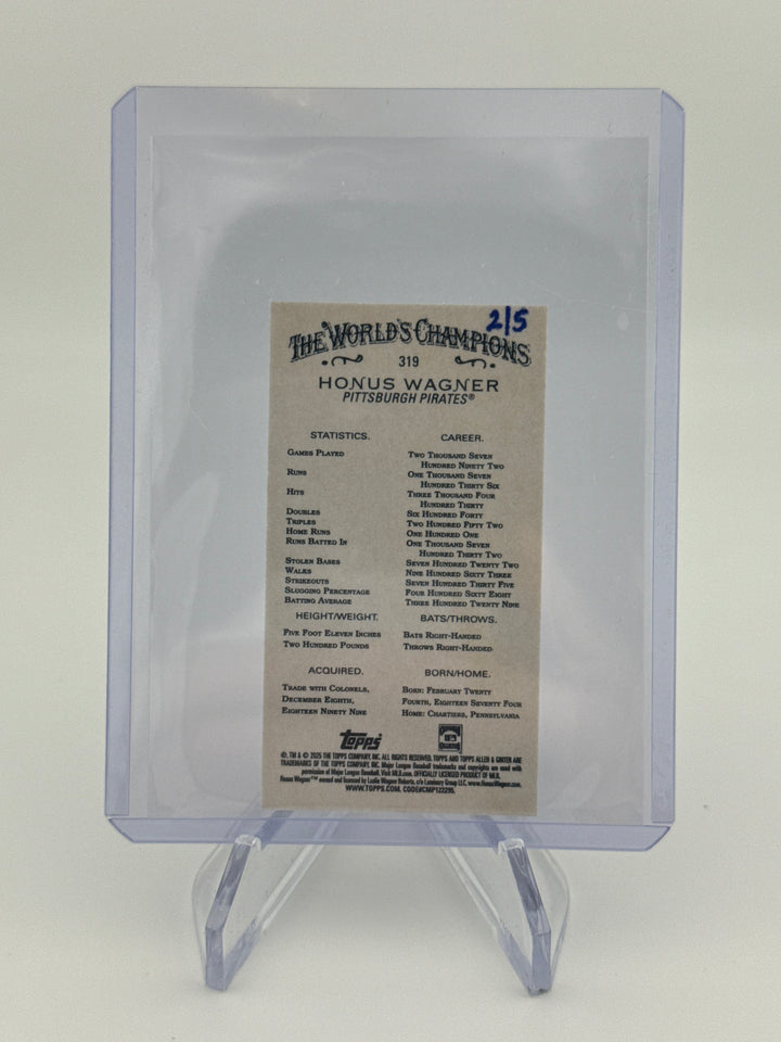 Honus Wagner 2025 Allen & Ginter Red Mini, 2/5