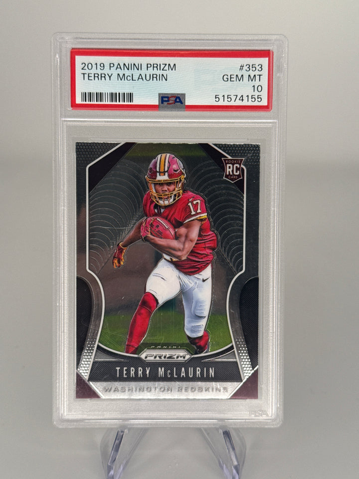 Terry McLaurin 2019 Panini Prizm Rookie, PSA 10 Gem Mint