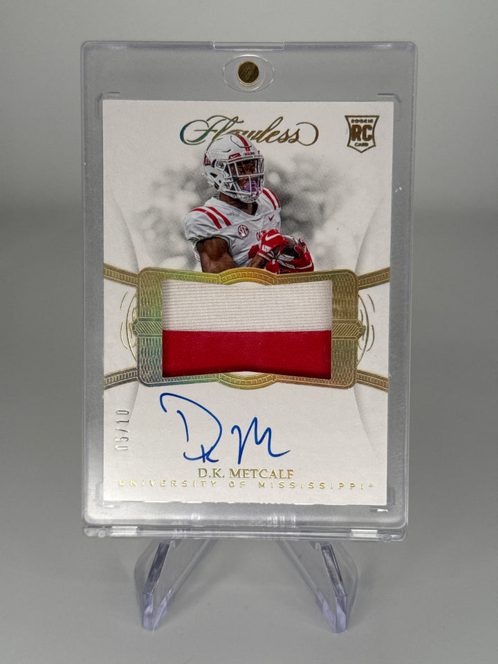 DK Metcalf 2019 Panini Flawless Collegiate Rookie Patch Auto Gold, 05/10