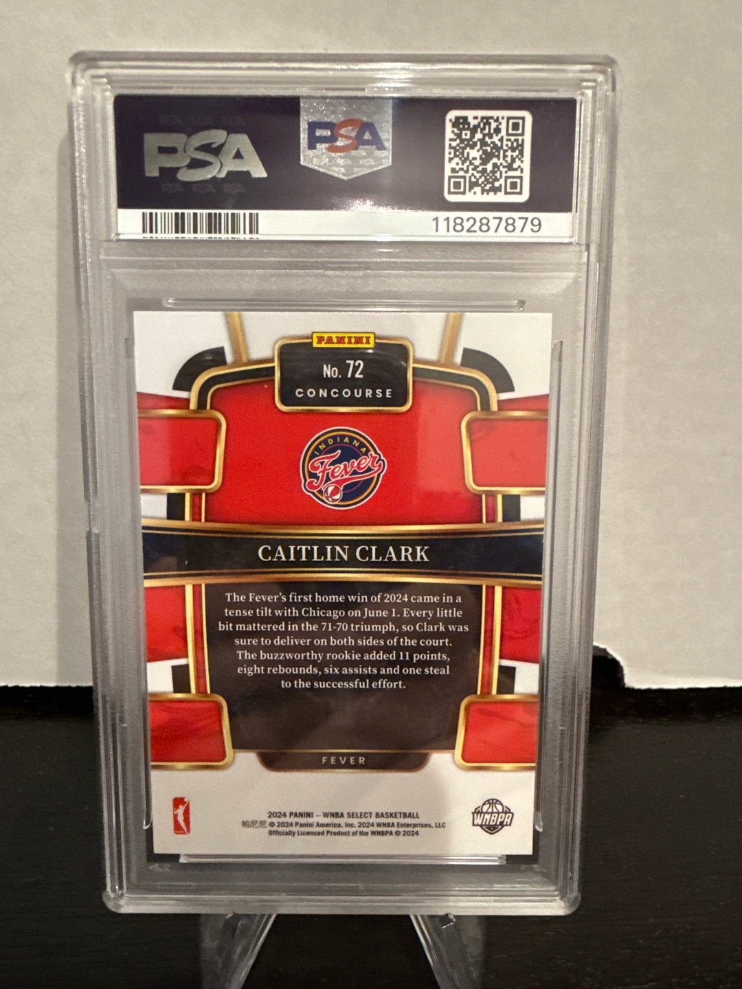 Caitlin Clark 2024 Panini Select Rookie, PSA 10 Gem Mint