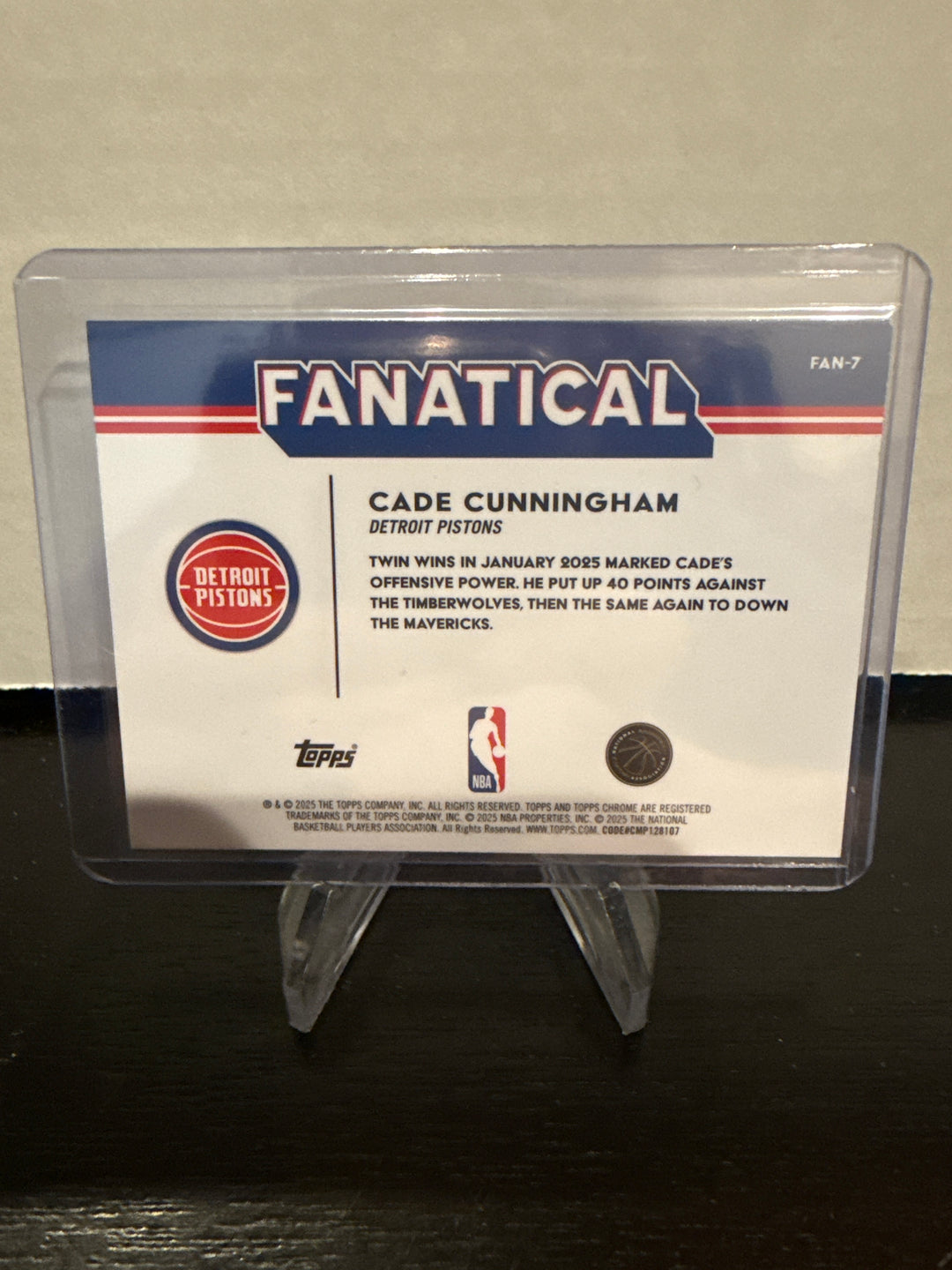 Cade Cunningham 2025 Topps Chrome Fanatical SSP Case Hit