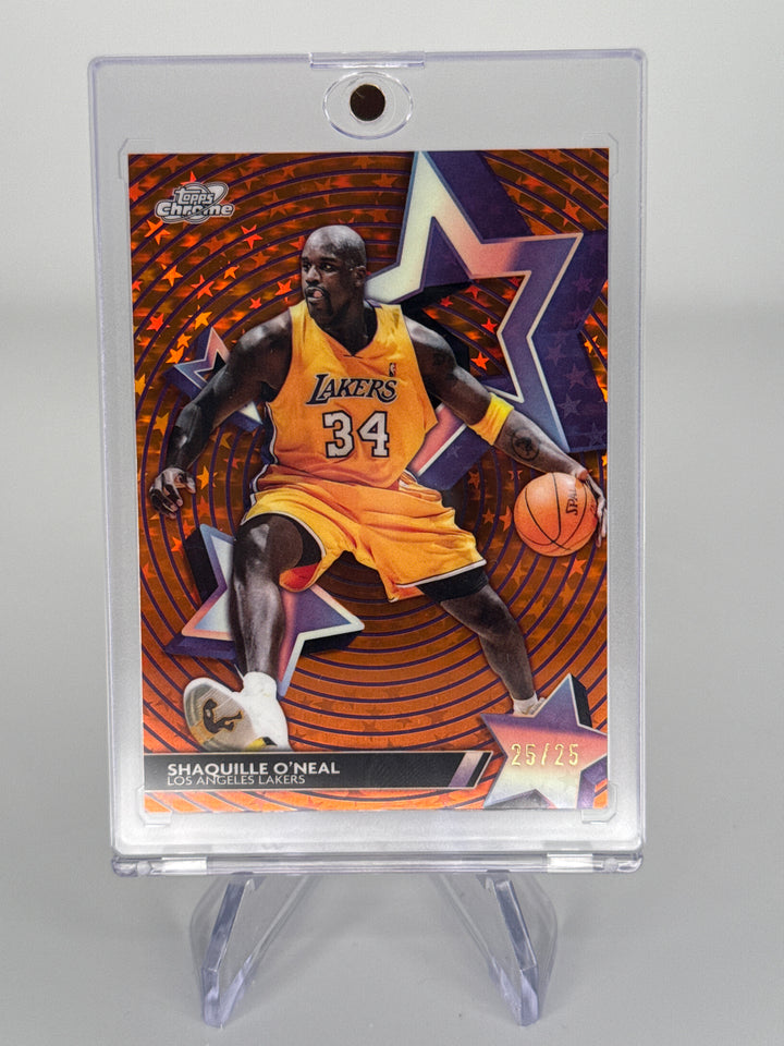 Shaquille O'Neal 2026 Topps Chrome Cosmic Starfractor Orange, 25/25