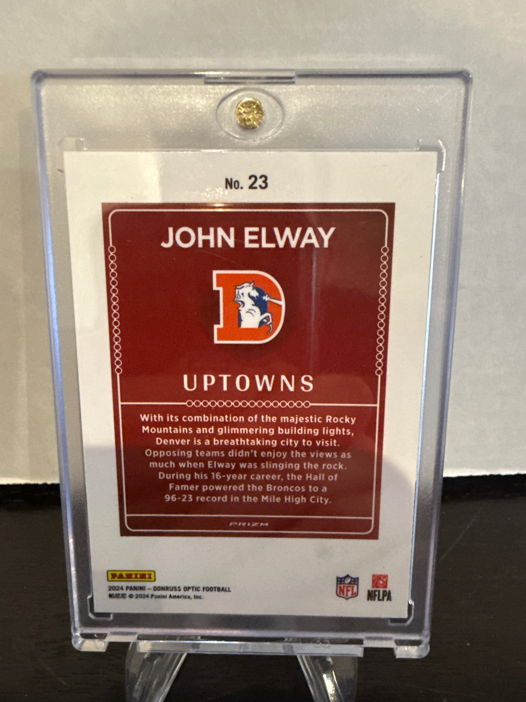 John Elway 2024 Panini Donruss Optic SSP Uptowns Case Hit