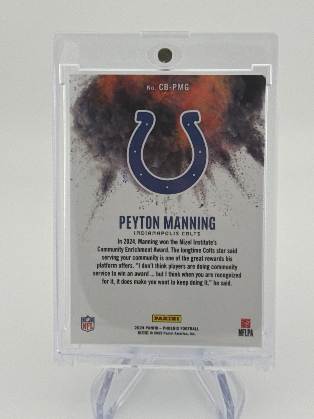 Peyton Manning 2024 Panini Phoenix SSP Color Blast Case Hit