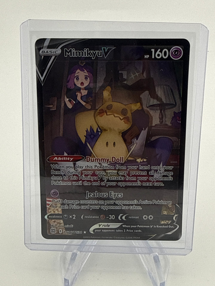 Pokemon TCG 2022 Mimikyu V Lost Origin Trainer Gallery Full Art Holofoil, TG16/TG30