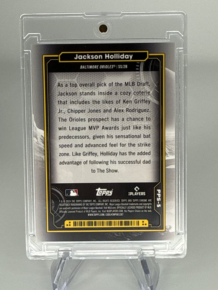 Jackson Holliday 2024 Topps Cosmic Chrome Planetary Pursuit The Sun, SSP Case Hit Rookie