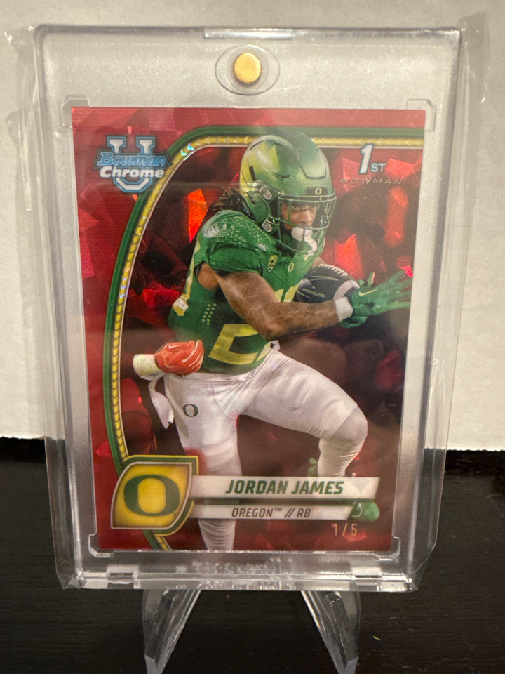 Jordan James 2024 Bowman Chrome Sapphire University Red Refractor, 1/5