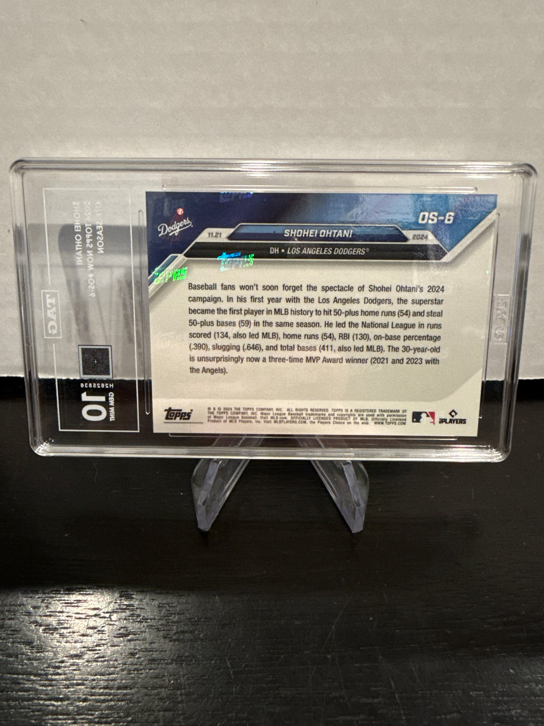 Shohei Ohtani 2024 Topps Now Offseason, TAG 10 Gem Mint