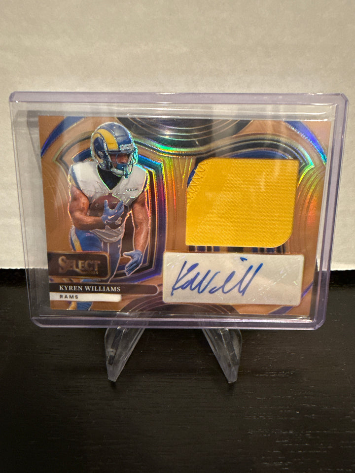 Kyren Williams 2024 Panini Select Copper Patch Auto, 26/49