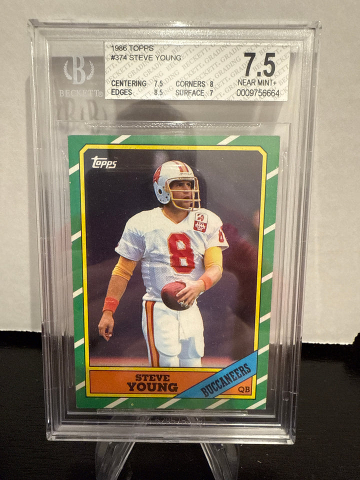 Steve Young 1986 Topps Rookie, BGS 7.5