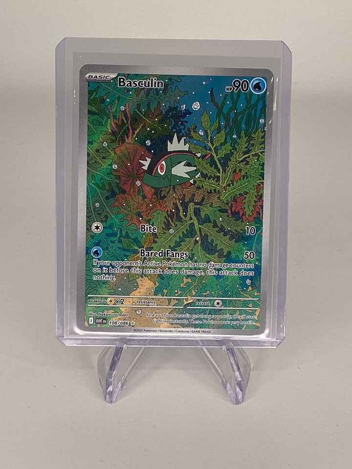 Pokemon TCG 2025 Basculin White Flare Full Art Illustration Rare, 108/086