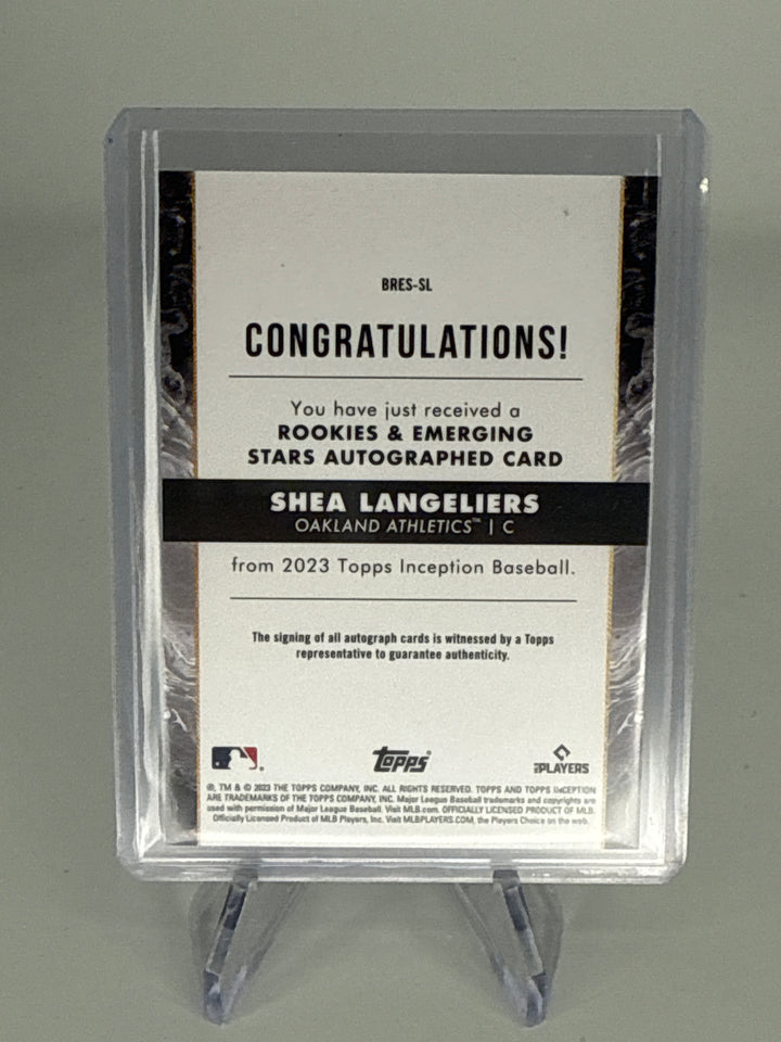 Shea Langeliers 2023 Topps Inception Magenta Rookie Auto, 53/99