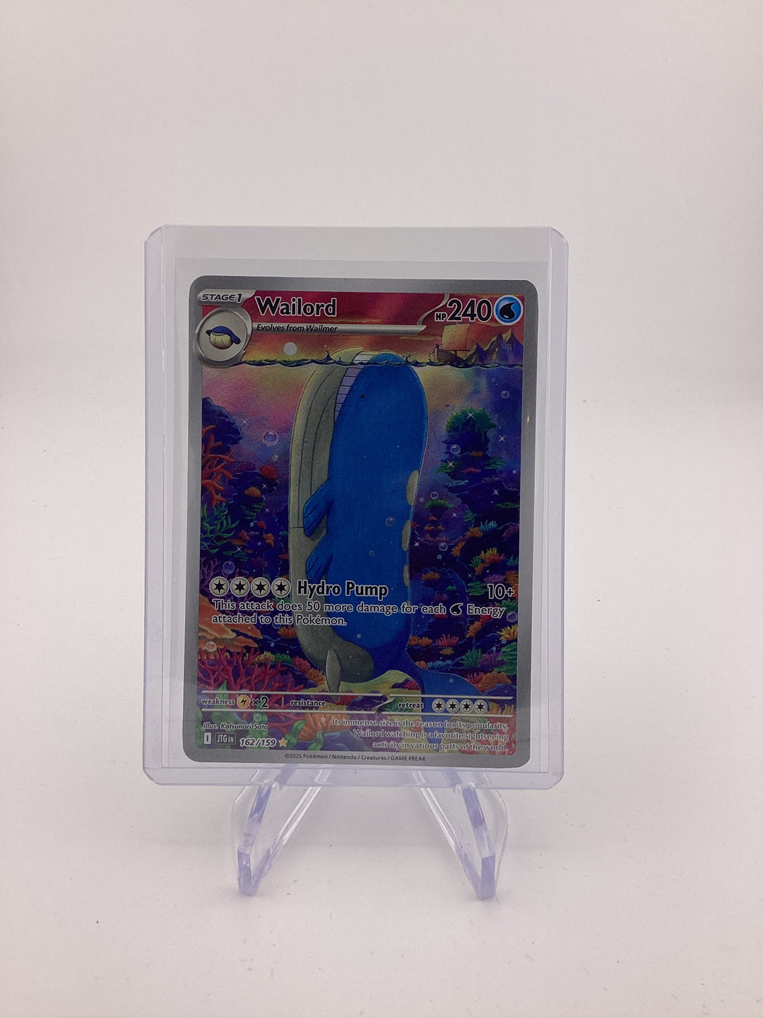 Pokemon TCG 2025 Wailord Journey Together Full Art Illustration Rare, 162/159