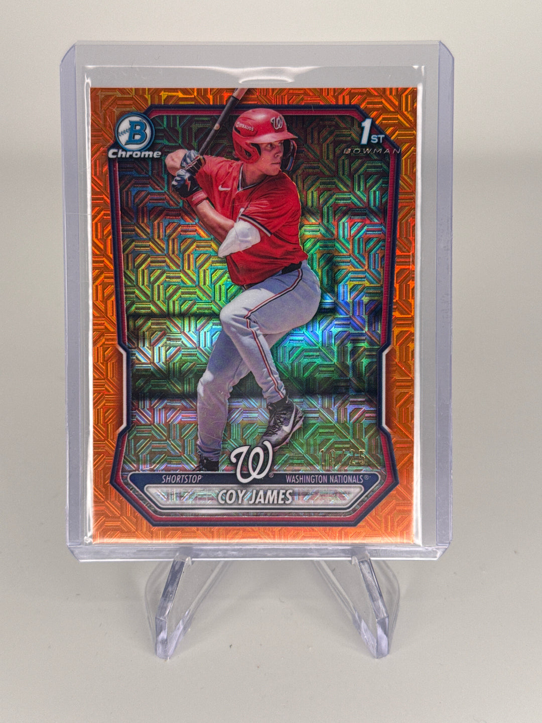 Coy James 2026 Bowman Chrome Mega Box Orange Refractor 1st, 19/25