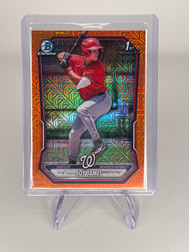 Coy James 2026 Bowman Chrome Mega Box Orange Refractor 1st, 19/25