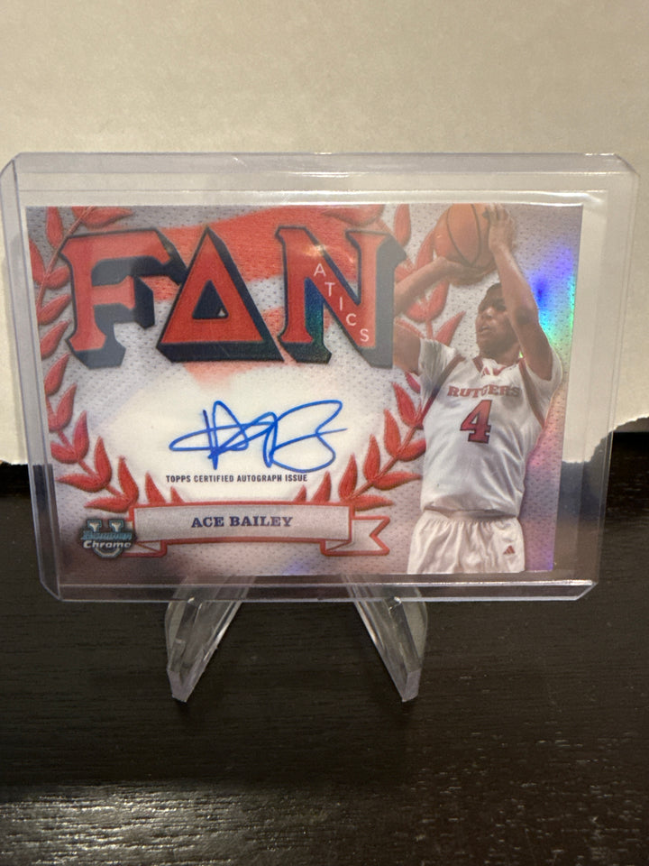 Ace Bailey 2025 Bowman Chrome University FANatics Auto