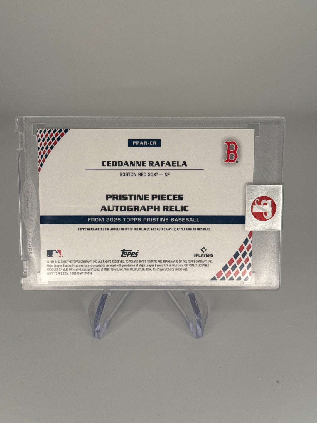 Ceddanne Rafaela 2026 Topps Pristine Pieces Auto Relic, 01/99