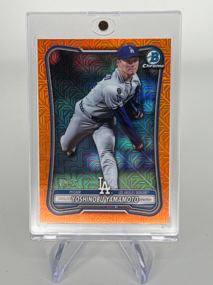 Yoshinobu Yamamoto 2026 Bowman Chrome Mega Box Orange Refractor, 16/25