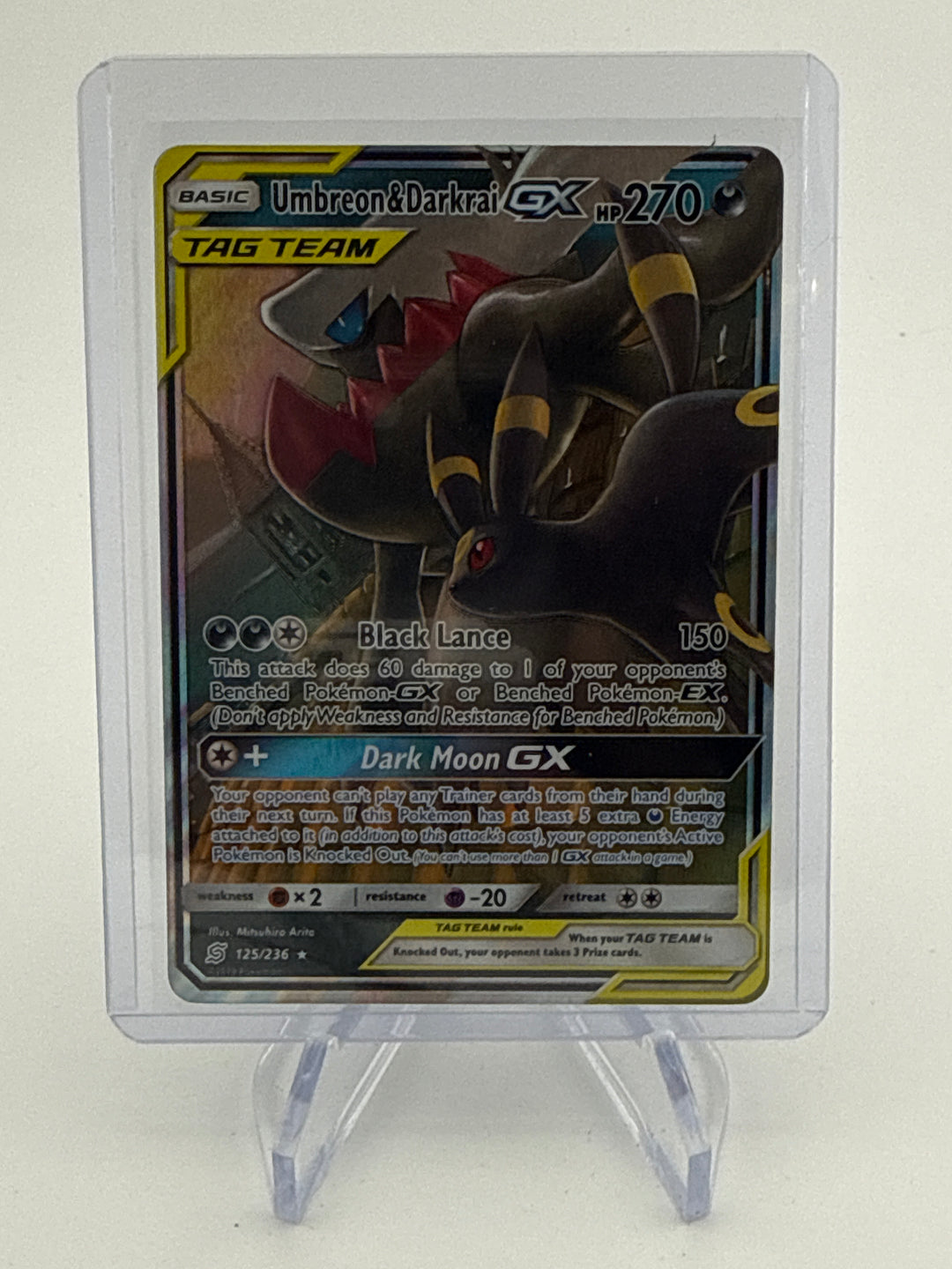 Pokemon TCG 2019 Umbreon & Darkrai GX Tag Team Sun & Moon Unified Minds, 125/236