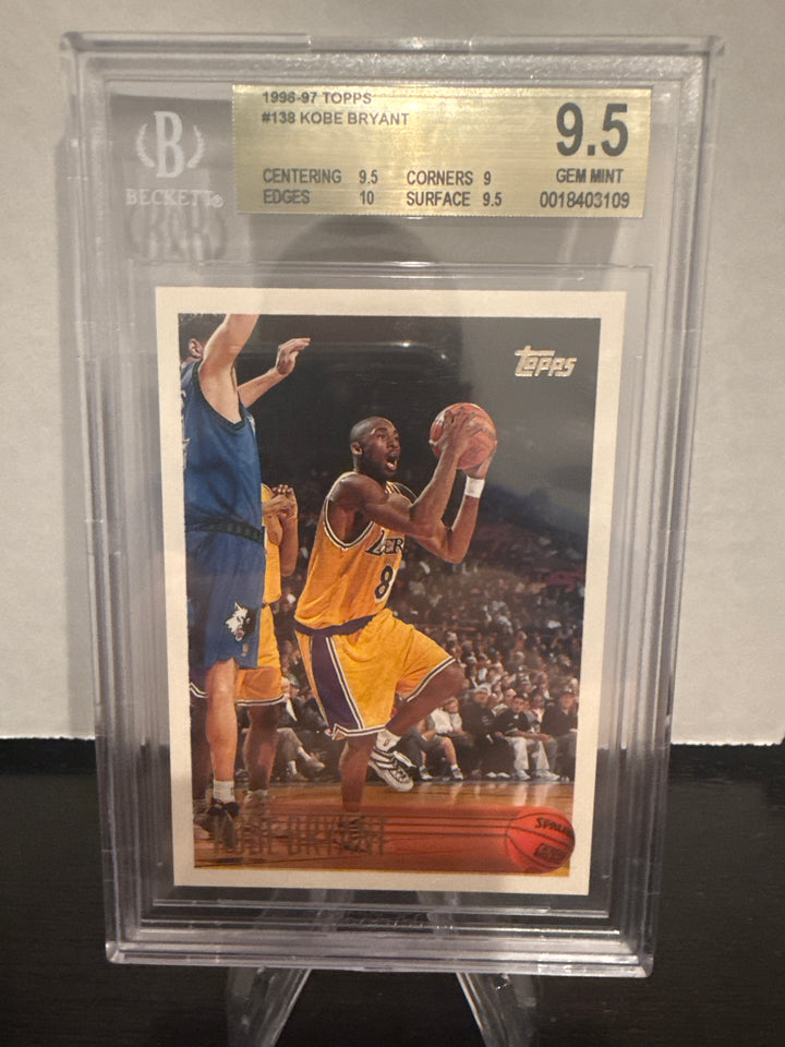 Kobe Bryant 1996-1997 Topps Rookie, BGS 9.5 Gem Mint