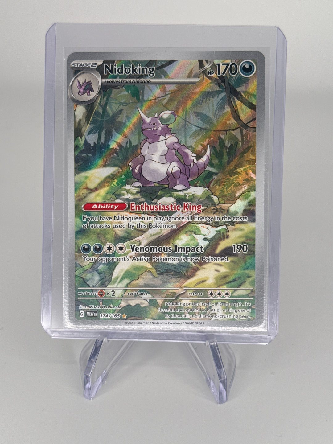 Pokemon TCG 2023 Nidoking Scarlet & Violet 151 Illustration Rare, 174/165