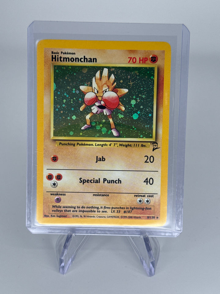 Pokemon TCG 2000 Hitmonchan Holo Base 2, 8/130