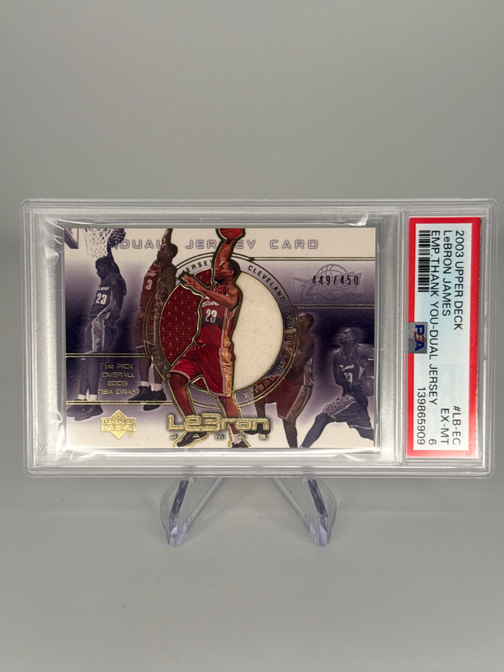 Lebron James 2003 Upper Deck Employee Thank You Dual Jersey, 449/450