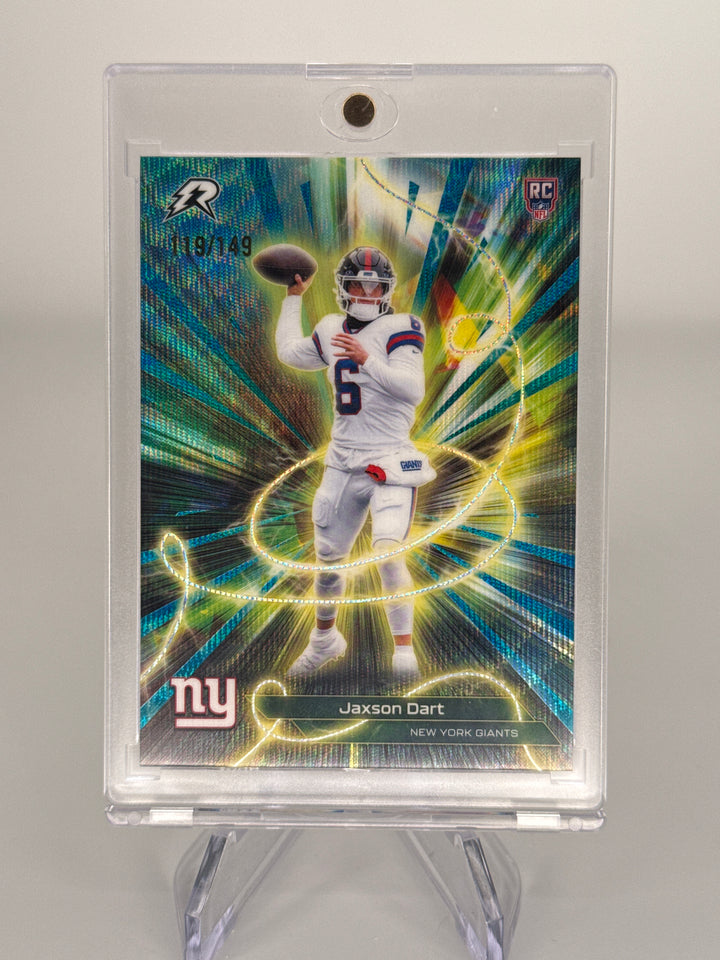 Jaxson Dart 2026 Topps Resurgence Conductors Teal Surge Rookie, 119/149