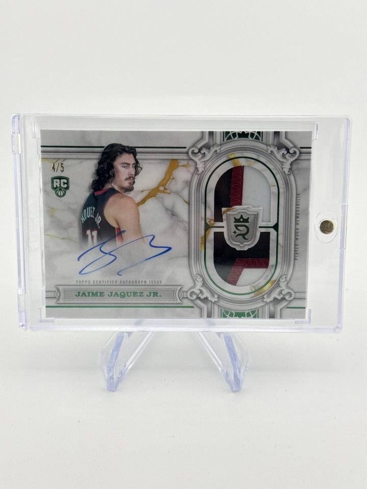Jaime Jaquez Jr. 2024 Topps Royalty Rookie Dual Patch Auto Red, 4/5