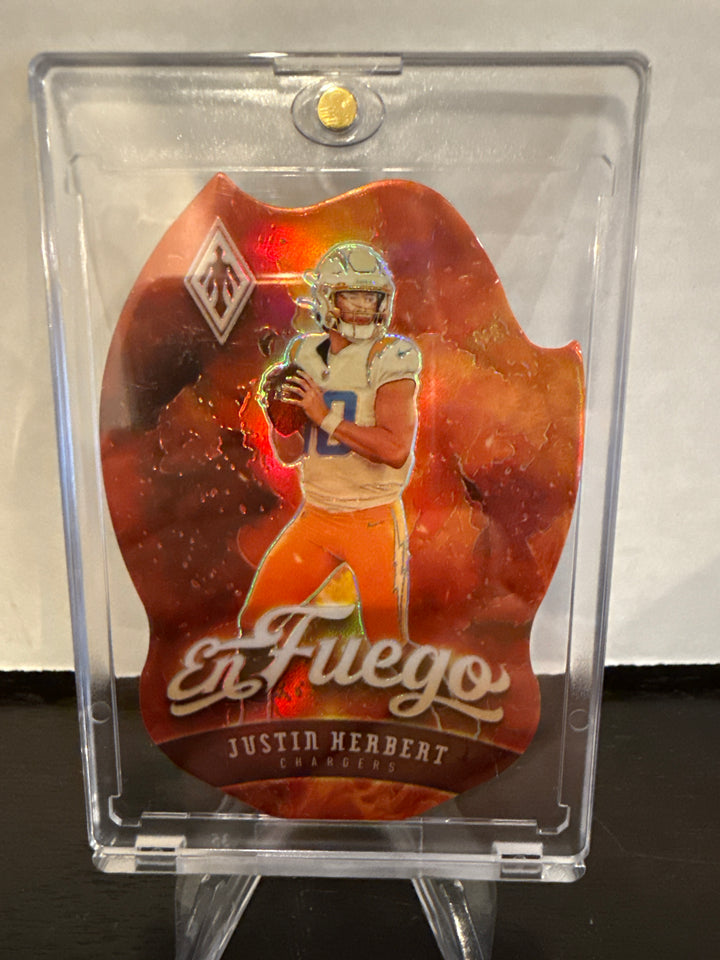 Justin Herbert 2020 Panini Phoenix En Fuego SSP Case Hit Rookie