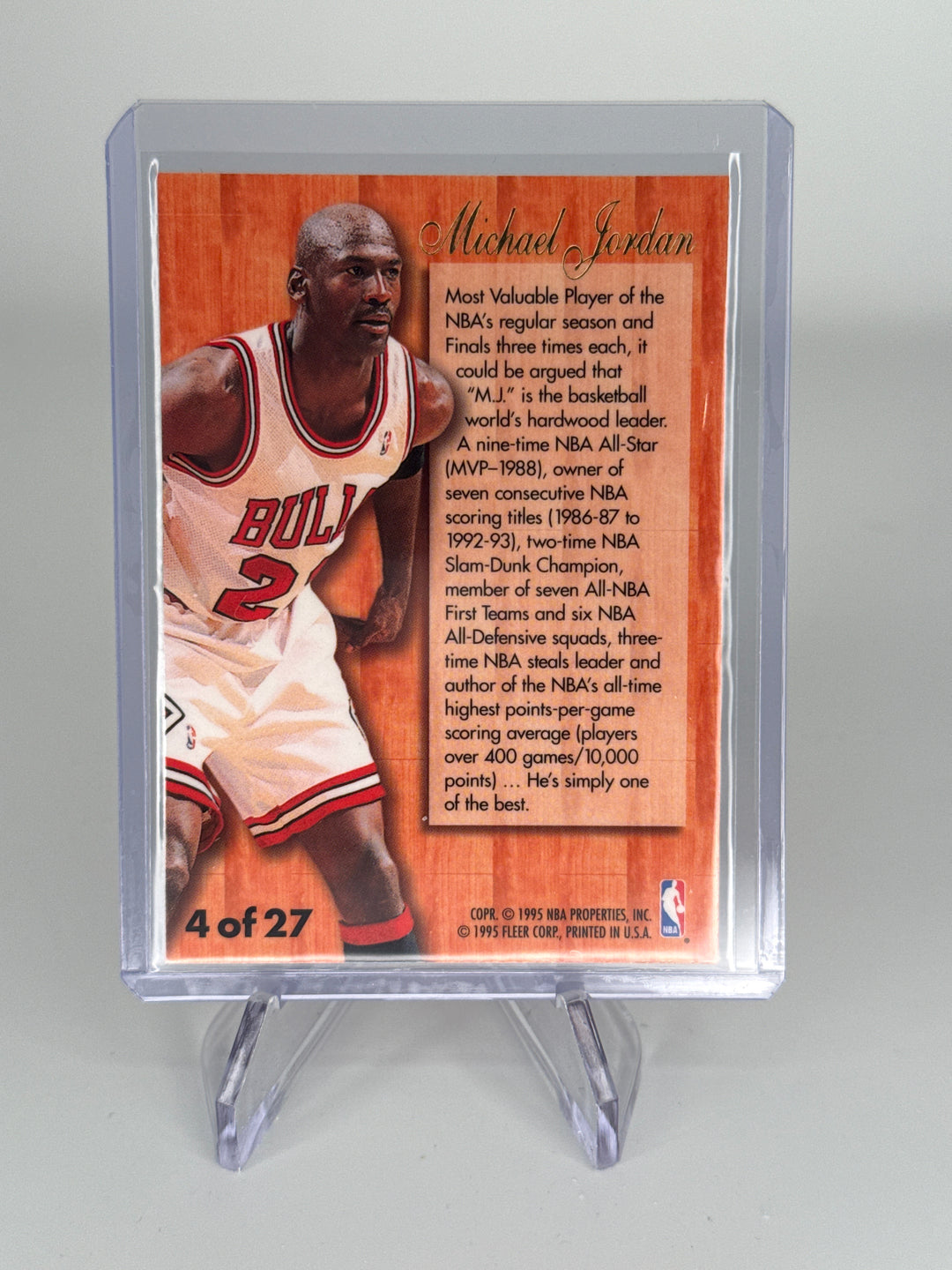 Michael Jordan 1995 Flair Hardwood Leader