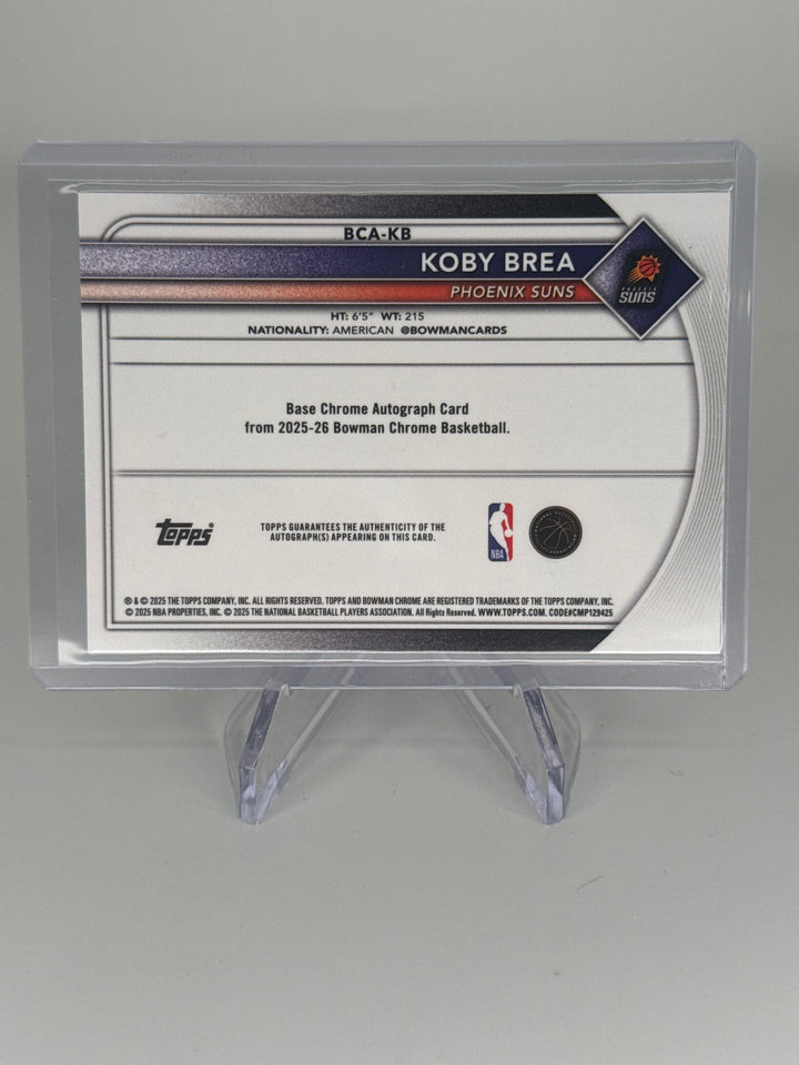 Koby Brea 2025 Bowman Chrome Orange Refractor Rookie Auto, 07/25