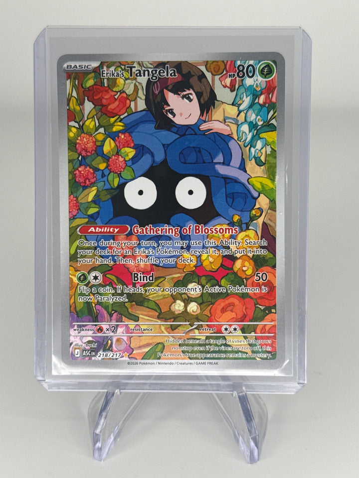 Pokemon TCG 2025 Erika's Tangela Ascended Heroes Illustration Rare, 218/217