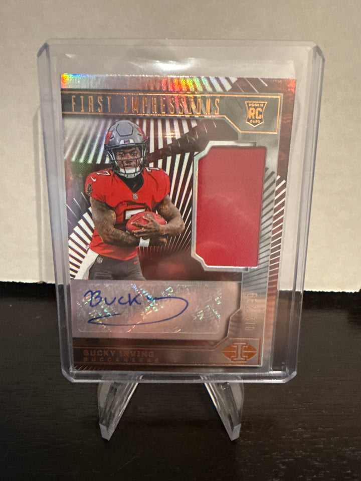 Bucky Irving 2024 Panini Illusions Rookie Patch Auto, 012/299