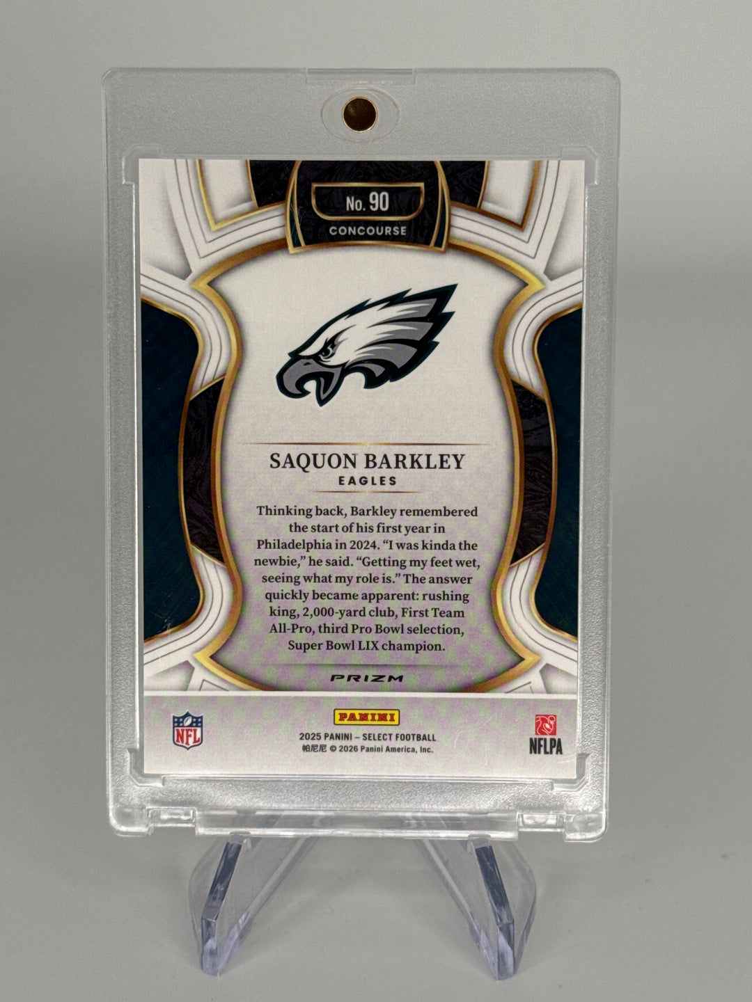Saquon Barkley 2025 Panini Select Zebra SSP