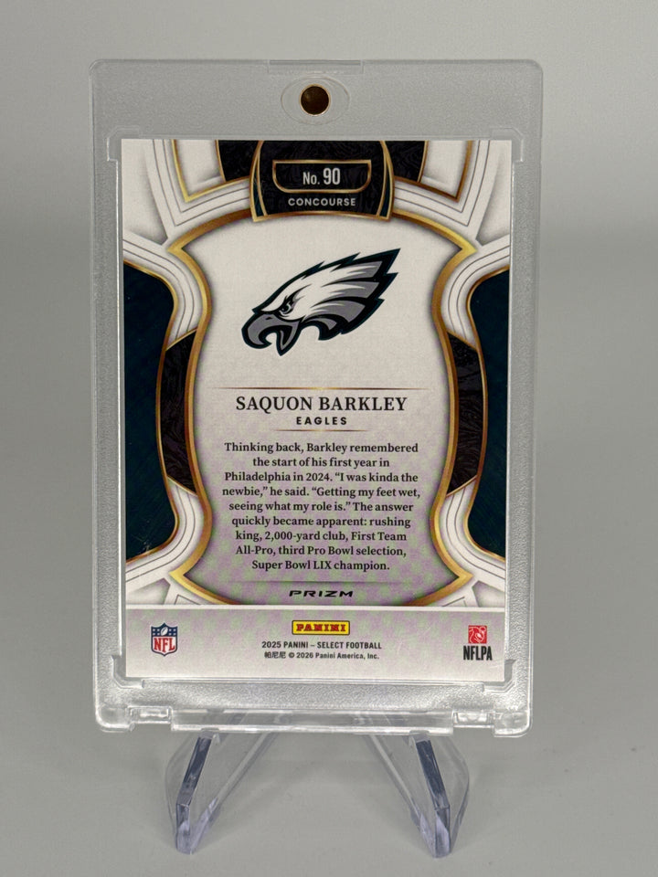 Saquon Barkley 2025 Panini Select Zebra SSP
