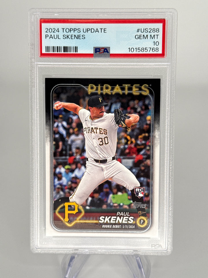 Paul Skenes 2024 Topps Update Series Rookie, PSA 10 Gem Mint