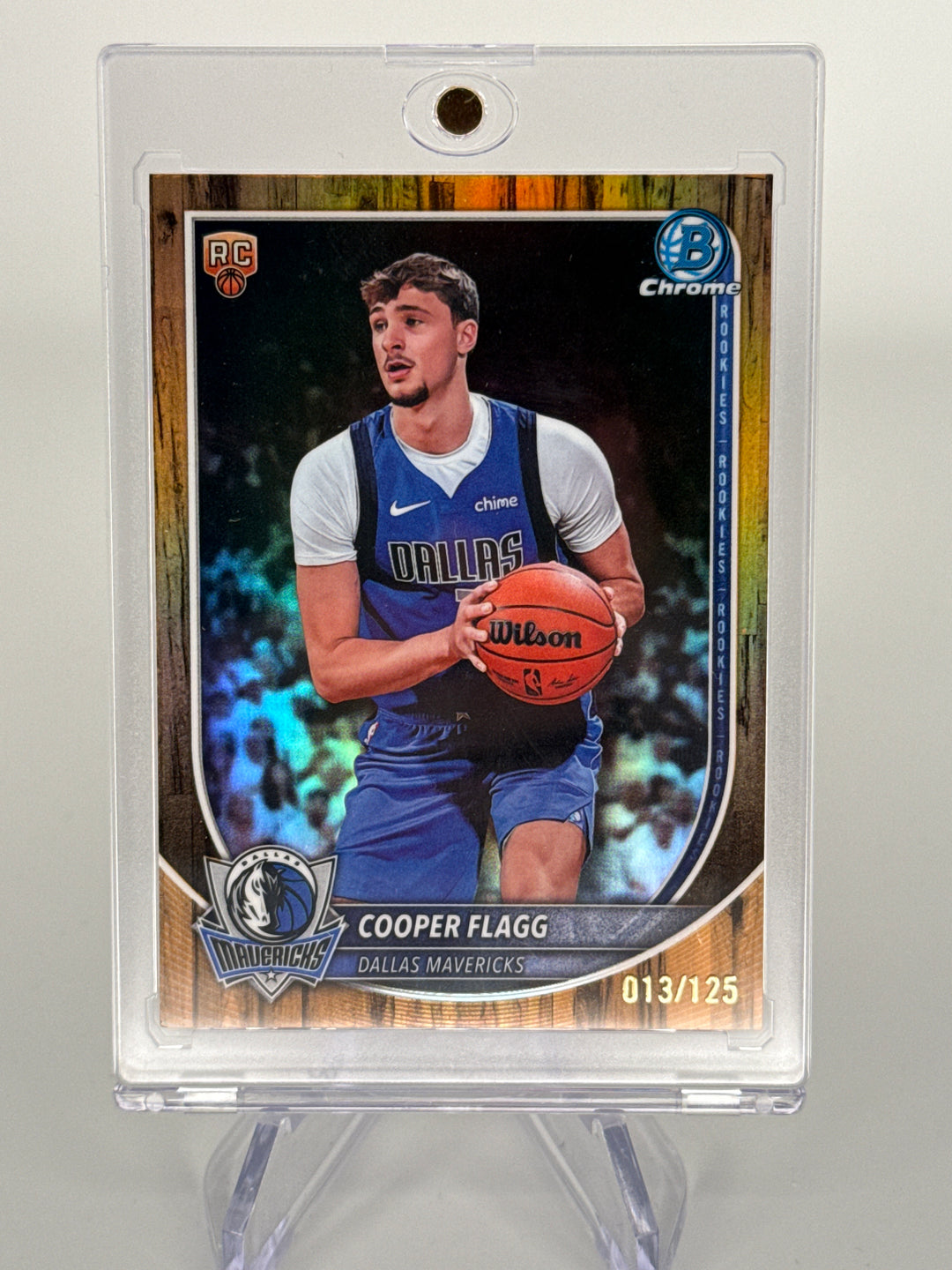 Cooper Flagg 2025 Bowman Chrome Hardwood Refractor Rookie, 013/125